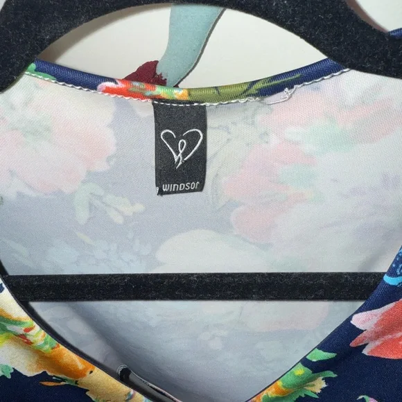 Windsor Floral Mini Dress - Blue and Pink Floral - Picture 4 of 4